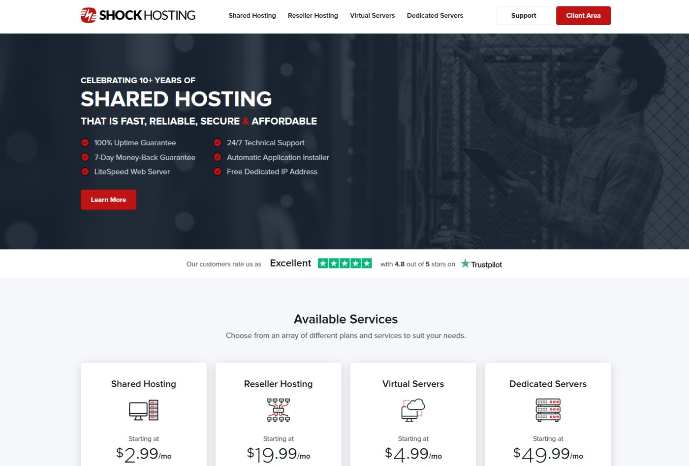cheap web hosting shockhosting servers cloud hosting
